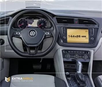 Volkswagen Tiguan (MK2) 2016 - Present Multimedia Composition 6,5" DisplayschutzGlass Kratzfest Anti-Fingerprint Transparent