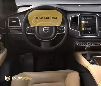 Volvo XC60 2017 - Present Digital Speedometer DisplayschutzGlass Kratzfest Anti-Fingerprint Transparent