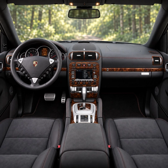 Porsche Cayenne 955 2003-2010 3D Cockpit Dekor Interieurleisten Set 34-teilig