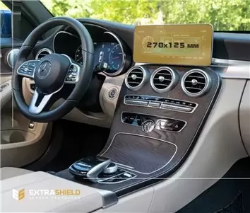 Mercedes-Benz C-class (W205/C205/A205) 2018 - Present Multimedia 10,3" DisplayschutzGlass Kratzfest Anti-Fingerprint Transparent