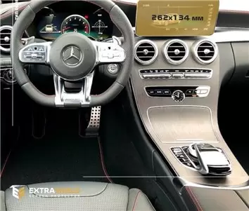 Mercedes-Benz C-class (W205/S205/C205/A205) 2014 - 2018 Multimedia 8" DisplayschutzGlass Kratzfest Anti-Fingerprint Transparent 