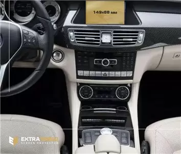 Mercedes-Benz CLS (C218/X218) 2010-2014 Multimedia 5,8" DisplayschutzGlass Kratzfest Anti-Fingerprint Transparent - 1- Cockpit D