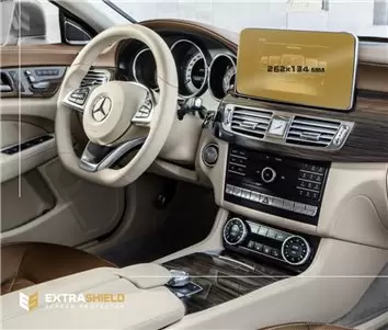 Mercedes-Benz CLS (C218/X218) 2014 - 2017 Multimedia 8" DisplayschutzGlass Kratzfest Anti-Fingerprint Transparent - 1- Cockpit D