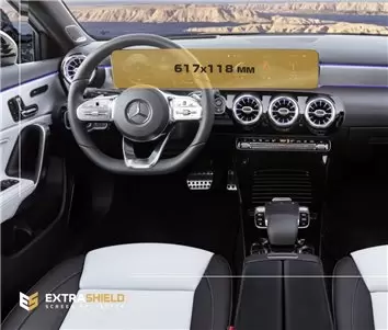Mercedes-Benz A-class (W177/V177) 2018 - Present Digital Speedometer + Multimedia 10,25" DisplayschutzGlass Kratzfest Anti-Finge