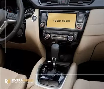 Nissan X-Trail (T32) 2018 - Present Multimedia DisplayschutzGlass Kratzfest Anti-Fingerprint Transparent - 1- Cockpit Dekor Inne