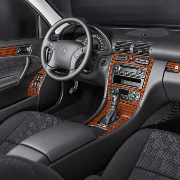 Mercedes-Benz C Class 2001-2004 3D Cockpit Dekor Interieurleisten Set Full Set / as shown in product diagram-teilig