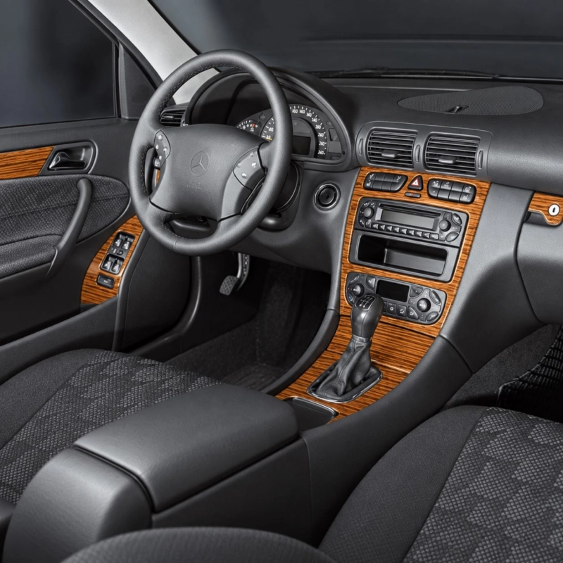 Mercedes-Benz C Class 2001-2004 3D Cockpit Dekor Interieurleisten Set Full Set / as shown in product diagram-teilig