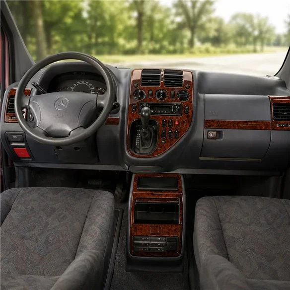 Mercedes Vito W638 V-Klasse 1999-2004 3D Armaturenbrett-Dekor-Set, 39 Teile