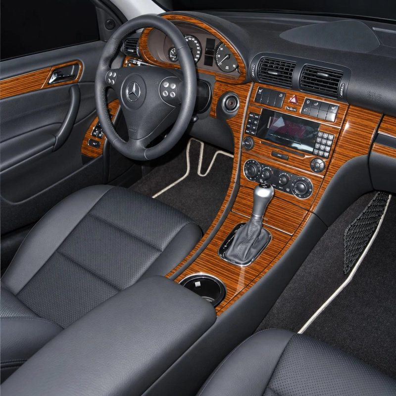 Mercedes-Benz C Class 2005-2007 3D Cockpit Dekor Interieurleisten Set Full Set / as shown in product diagram-teilig