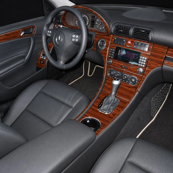 Mercedes-Benz C Class 2005-2007 3D Cockpit Dekor Interieurleisten Set Full Set / as shown in product diagram-teilig