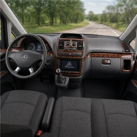 Mercedes Vito W639 2006+ 3D Armaturenbrett-Dekor-Set, 22 Teile