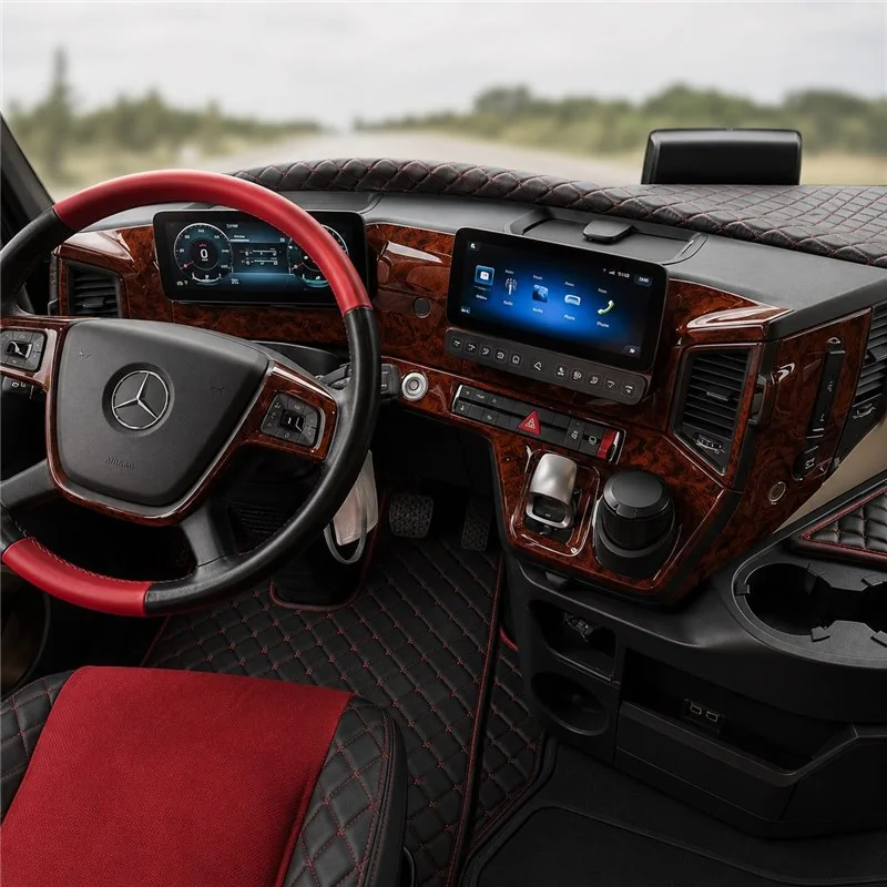 Mercedes Actros MK5 ab 2021 Komplettset 3D Armaturenbrett-Dekor-Set, 32 Teile