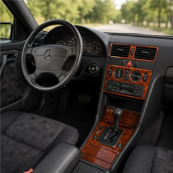 Mercedes C-Class W202 1993-1995 3D Armaturenbrett-Dekor-Set, 16 Teile