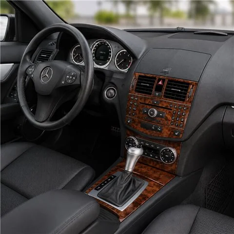 Mercedes C-Class W204 2006-2011 3D Armaturenbrett-Dekor-Set, 11 Teile