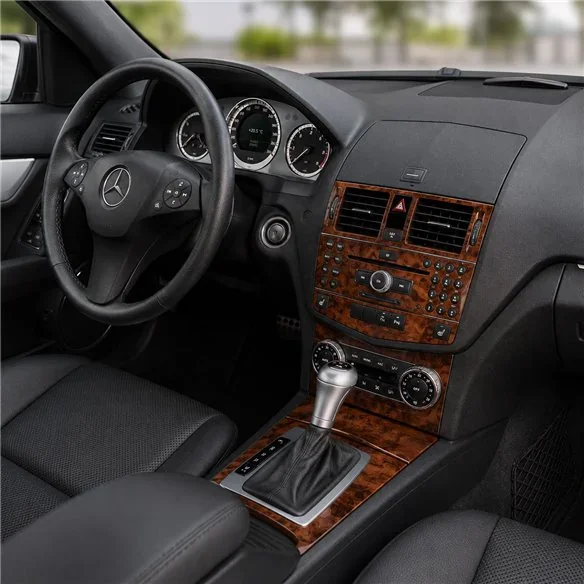 Mercedes C-Class W204 2006-2011 3D Armaturenbrett-Dekor-Set, 11 Teile