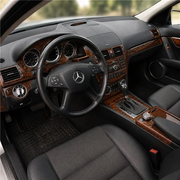 Mercedes C-Class W204 2007-2014 3D Armaturenbrett-Dekor-Set, 46 Teile