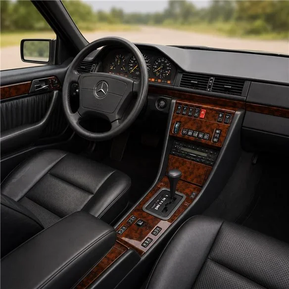 Mercedes E-Class W124 1985-1996 3D Armaturenbrett-Dekor-Set, 8 Teile