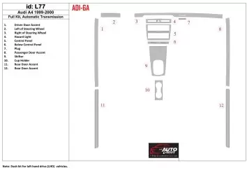 Audi A4 1999-2000 Voll Satz, Automatic Gear BD innenausstattung armaturendekor cockpit dekor