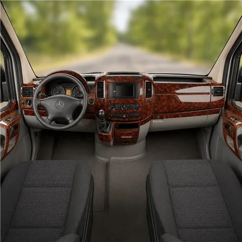 Mercedes Sprinter W906 2015+ 3D Armaturenbrett-Dekor-Set, 51 Teile