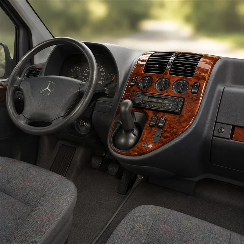 Mercedes Vito W638 V-Klasse 1996-1999 3D Armaturenbrett-Dekor-Set, 40 Teile