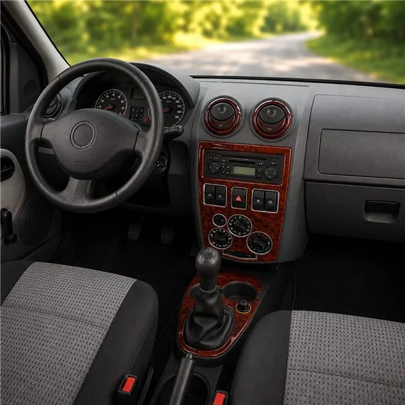Dacia Logan 2005-2009 3D Armaturenbrett-Dekor-Set, 20 Teile