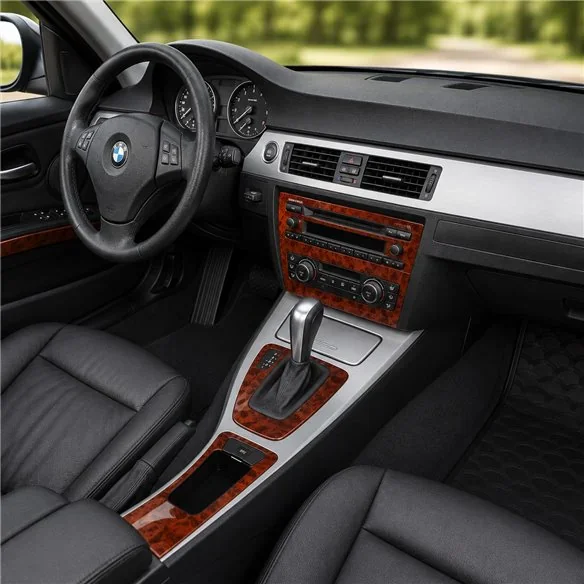 BMW 3 2005+ 4 Doors Sedan, ohne Navigation system 3D Armaturenbrett-Dekor-Set