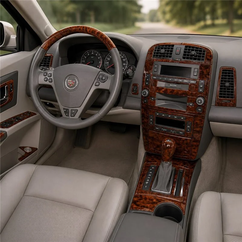 Cadillac CTS 2003-2007 Komplettset, mit Navigation, With Türverkleidungen 3D Armaturenbrett-Dekor-Set