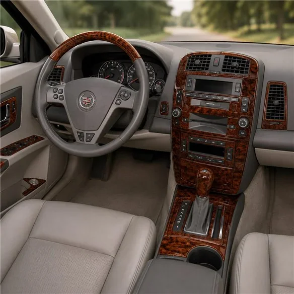 Cadillac CTS 2003-2007 Komplettset, mit Navigation, With Türverkleidungen 3D Armaturenbrett-Dekor-Set