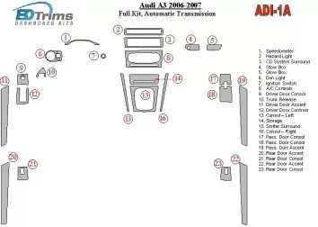 Audi A4 2000-2001 Voll Satz, Automatic Gearbox BD innenausstattung armaturendekor cockpit dekor