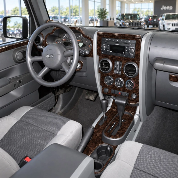 Jeep Wrangler 2007-2010 3D Cockpit Dekor Interieurleisten Set Full Set / as shown in product diagram-teilig