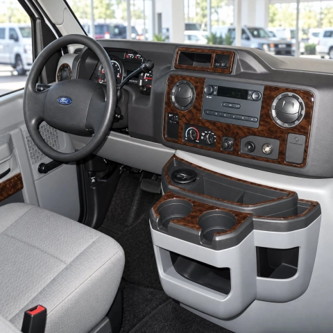 Ford E-Series E-Van 2012-2022 3D Cockpit Dekor Interieurleisten Set 19-teilig