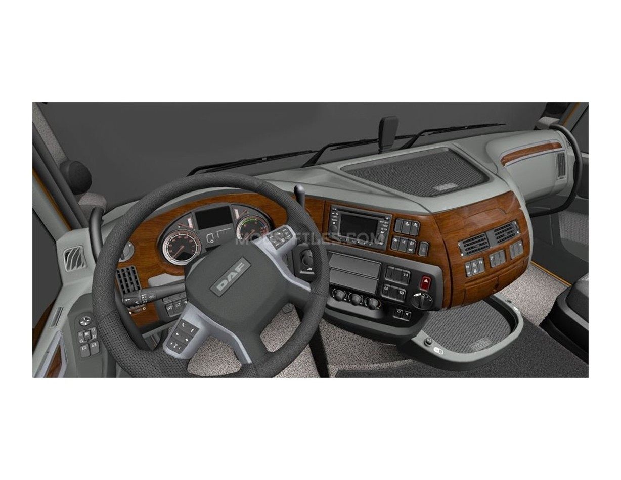 Daf XF 105 2006 Mittelkonsole Armaturendekor Cockpit Dekor 13-Teilige - 1- Cockpit Dekor Innenraum