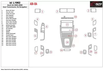 Audi A4 2005-2008 Automatic Gearbox BD innenausstattung armaturendekor cockpit dekor