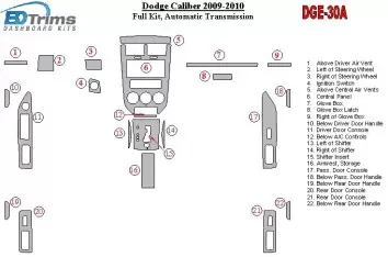 Dodge Caliber 2009-UP Voll Satz, Automatic Gear BD innenausstattung armaturendekor cockpit dekor