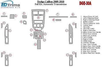 Dodge Caliber 2009-UP Voll Satz, Automatic Gear BD innenausstattung armaturendekor cockpit dekor - 1