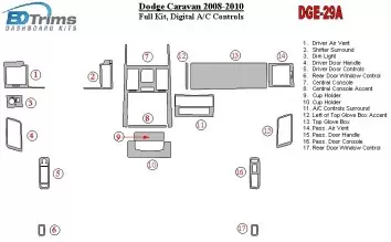 Dodge Caravan 2008-UP Voll Satz, Automatic AC Controls BD innenausstattung armaturendekor cockpit dekor - 1