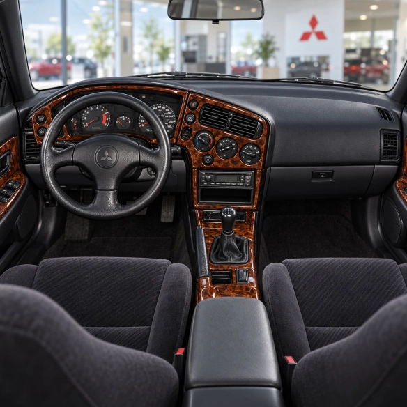 Mitsubishi Eclipse 1990-1994 3D Cockpit Dekor Interieurleisten Set As shown in product diagram-teilig