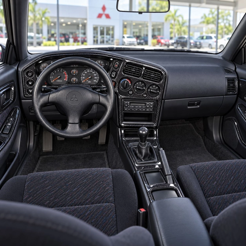 Mitsubishi Eclipse 1990-1994 3D Cockpit Dekor Interieurleisten Set As shown in product diagram-teilig