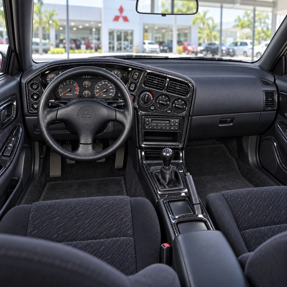 Mitsubishi Eclipse 1990-1994 3D Cockpit Dekor Interieurleisten Set As shown in product diagram-teilig
