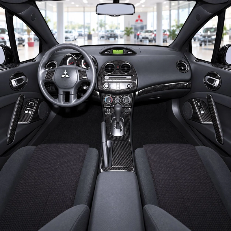 Mitsubishi Eclipse 2006-heute 3D Cockpit Dekor Interieurleisten Set As shown in product diagram-teilig