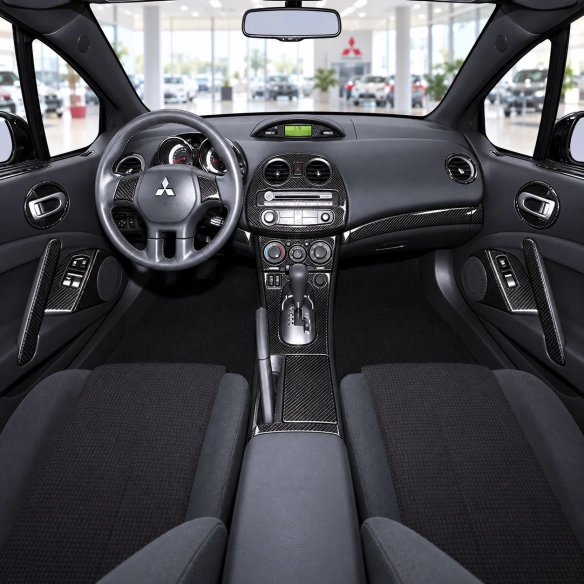 Mitsubishi Eclipse 2006-heute 3D Cockpit Dekor Interieurleisten Set As shown in product diagram-teilig