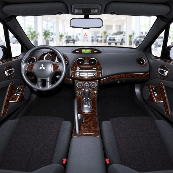 Mitsubishi Eclipse 2006-heute 3D Cockpit Dekor Interieurleisten Set As shown in product diagram-teilig