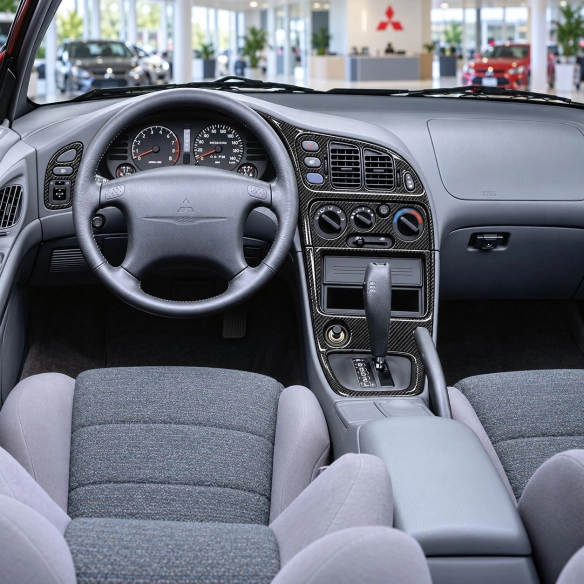 Mitsubishi Eclipse 1995-1999 3D Cockpit Dekor Interieurleisten Set As shown in product diagram-teilig
