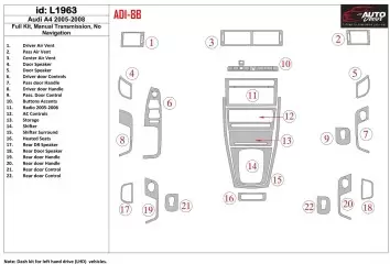 Audi A4 2005-2008 Manual Transm BD innenausstattung armaturendekor cockpit dekor
