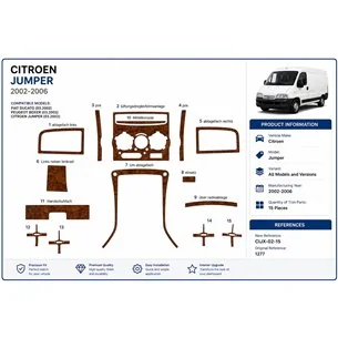 Citroen Jumper 2002-2006 3D Armaturenbrett-Dekor-Set, 15 Teile 2