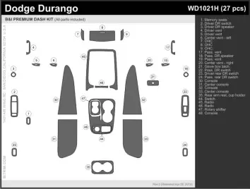 Dodge Durango 2011-UP BD innenausstattung armaturendekor cockpit dekor