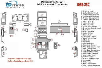 Dodge Nitro 2007-UP Voll Satz, Automatic Gear BD innenausstattung armaturendekor cockpit dekor