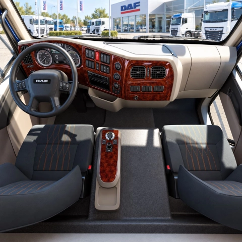 DAF LF 2014 3D Cockpit Dekor Interieurleisten Set As shown in product diagram-teilig 2