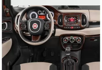 Fiat 500L 2012–2018 Mittelkonsole Armaturendekor Cockpit Dekor 39-Teilige - 1- Cockpit Dekor Innenraum