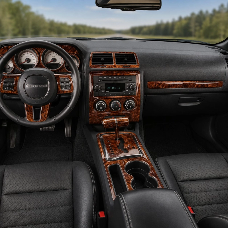 Dodge Challenger 2008+ Komplettset 3D Armaturenbrett-Dekor-Set